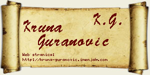 Kruna Guranović vizit kartica